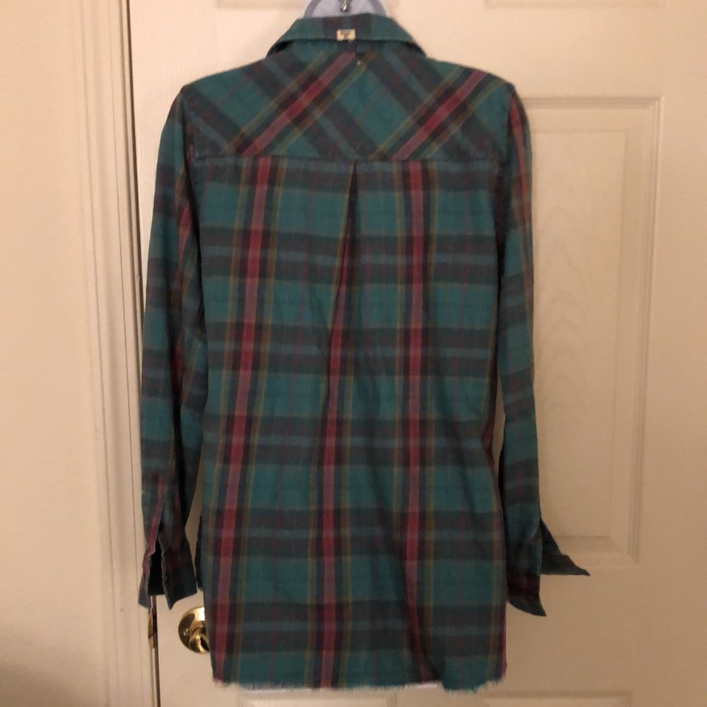 Blue Plaid Button Down Flannel Shirt - Picture 13 of 16